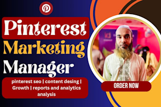 be your pinterest marketing manager and setup seo optimized pins