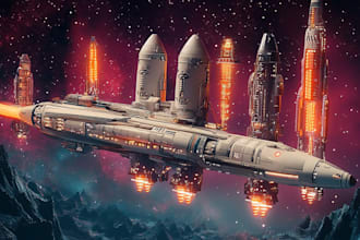 draw you sci fi and spaceship design