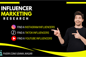 find the best instagram, youtube, and tiktok influencer list