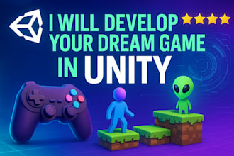 create a complete mobile or PC game in unity