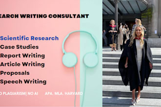 write quality research and summary reports and case studies