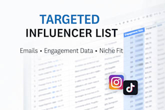 create a targeted influencer list for your brand