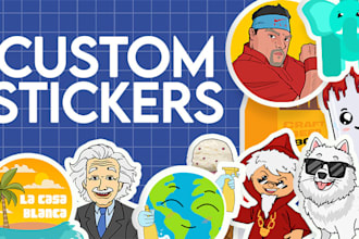 draw custom stickers for you