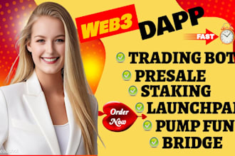 blockchain developer presale nft staking dapp ico token launchpad web3 bridge