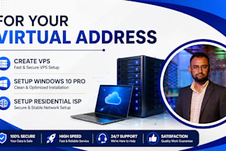 create windows vps and setup residential IP