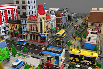 build digital lego design 3d lego action figure car lego 3d toy lego 3d print