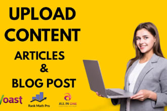 do SEO blog posting, content uploading and article posting for your website