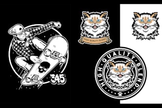 draw urban streetwear and vintage inspired tshirt designs