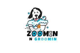 design creative mobile dog grooming service logo