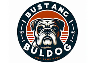 design moden bulldog logo