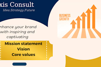 write inspiring business mission, vision and core values