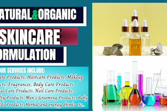 be chemist of cosmetics and skin care formulation and cosmetics formulation