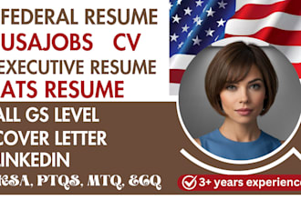 craft usajobs and ats friendly federal resumes, executive, tech, cover letter