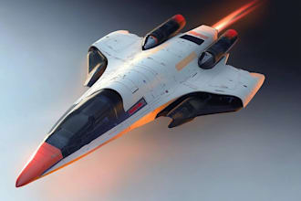 create sci fi spaceship concept art for you