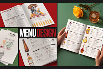 design a clean and modern restaurant menu