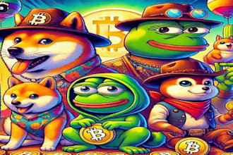 draw meme coin character meme coin sticker meme coin art meme coin banner