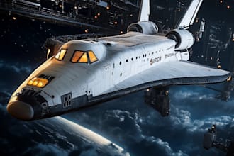 design a spaceship, sci fi illustration and sci fi art