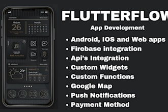 flutterflow developer, integrate firebase, API in flutterflow app development