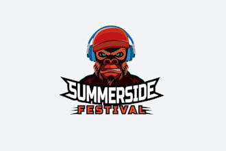 design summer side festival artwork logo