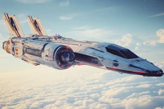 create a sci fi art and spaceship concepts art