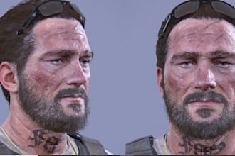 fix 3d game character in daz3d, 3d metahuman model,nsfw art,ue5 rig, pbr texture