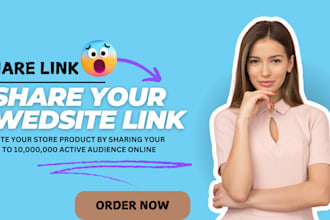 promote, shoutout, share website link shopify etsy store link to US can audience