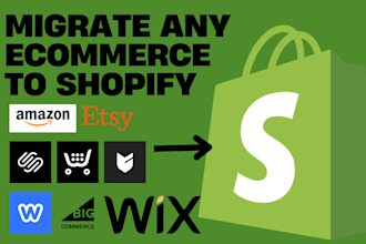 migrate wordpress woocommerce website wix squarespace ecwid website to shopify