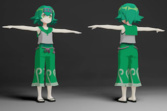 model vrchat avatar, vrc avatar, vr avatar, anime model, vrm
