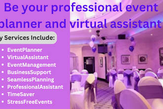 be your event planner virtual assistant