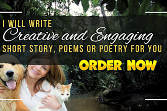 write engaging and creative short storie poems  poetry for you