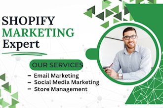 do shopify marketing, shopify store promotion, tiktok shop, or klaviyo, meta ads