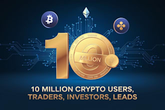provide 10 million crypto users, traders, investors leads