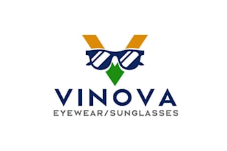 make modern eye wear sunglasses website logo design