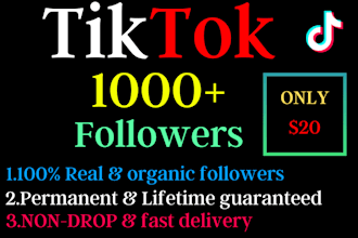 increase 10k organic tiktok followers with lifetime guarantee