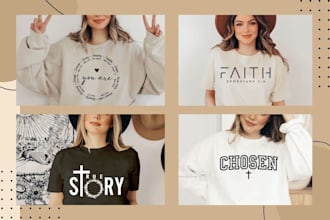 do christian bible verses and religious faith t shirt design