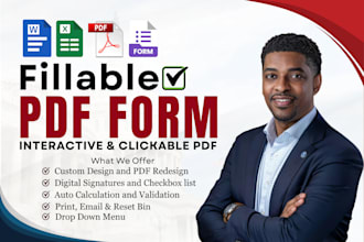 create and convert documents to fillable pdf forms, interactive and editable pdf