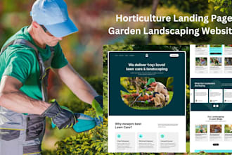 build horticulture landing page garden landscaping website