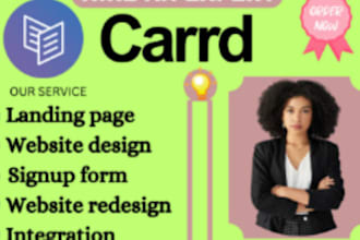 design stunning carrd websites, landing pages, and ecommerce sites on wix, ecwid