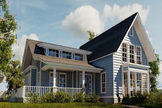 renovate luxury villa, apartment visualization,cgi modern house facade rendering