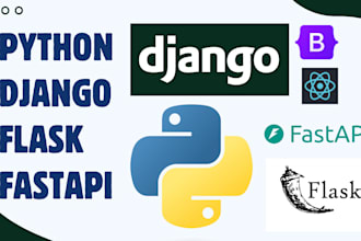 do your full stack python flask django and fastapi development