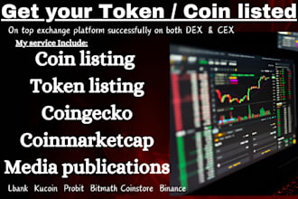 list your coin token ico listing on coinmarketcap coingecko uniswap pancakeswap