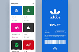 build high quality reward base app, loyalty app, discount app, cash back app