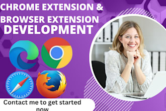 develop chrome extension browser extension ai web automation for edge, firefox