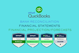 do bank statement reconciliation and financial projection
