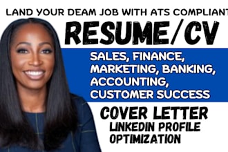 job winning sales finance, accounting banking, marketing customer service resume