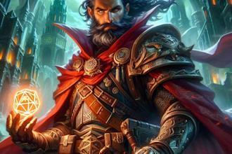 create dnd character art and dnd character concept design
