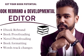 do ebook rebrand, edit proofread, developmental book editing, ebook reselling,