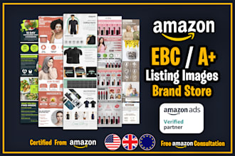 do amazon a plus, ebc, listing images, and brand store design