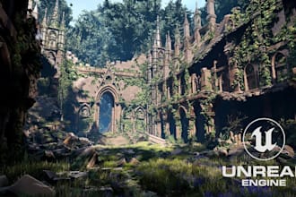 develop unreal engine level, environment and lighting design in unreal engine 5