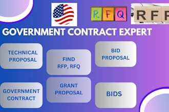 write technical proposal for government contract rfp rfq bids grant proposal